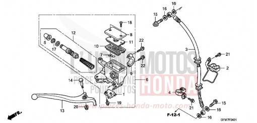 MAITRE-CYLINDRE DE FREIN AVANT CYLINDRE (NHX110WHA) NHX110WHA de 2010
